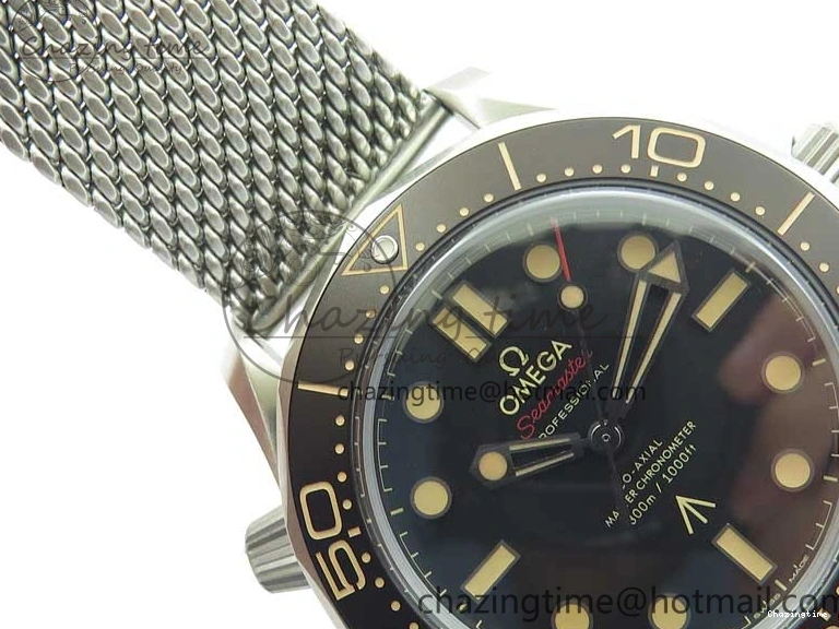 0215 Seamaster 300 “No Time to Die” Limited Edition ORF 1:1 Best Edition on SS Mesh Bracelet A8806 (Free Nato Strap) Durable 7866